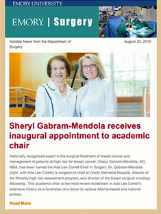 Emory Surgery Newsletter August 2019