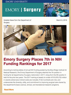 Emory Surgery Newsletter March 8, 2018