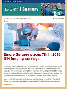 Emory Surgery Newsletter March 2019