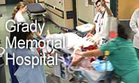Graphic link to the Grady Memorial Hospital website.