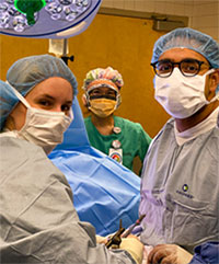 Plastic surgery residents in the OR.