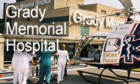 Graphic link to the Grady Memorial Hospital website.